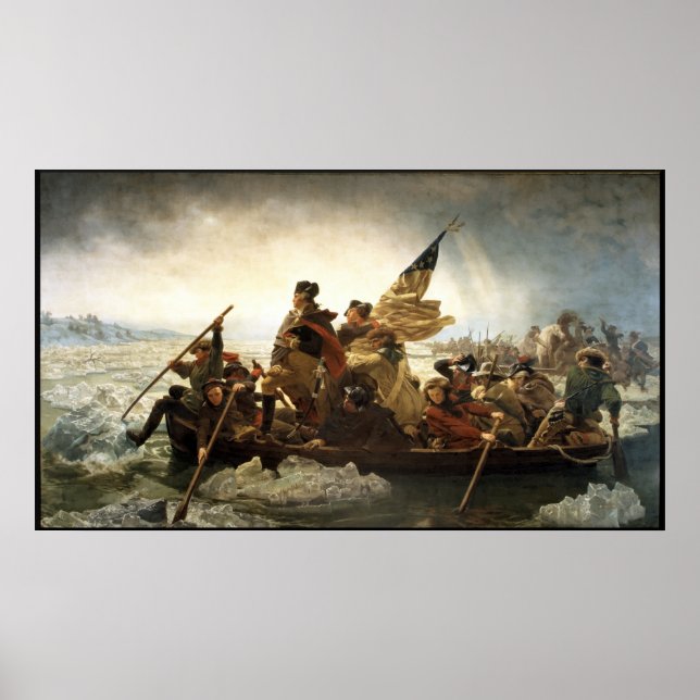 Washington überquert das Delaware — Grenze Poster (Vorne)