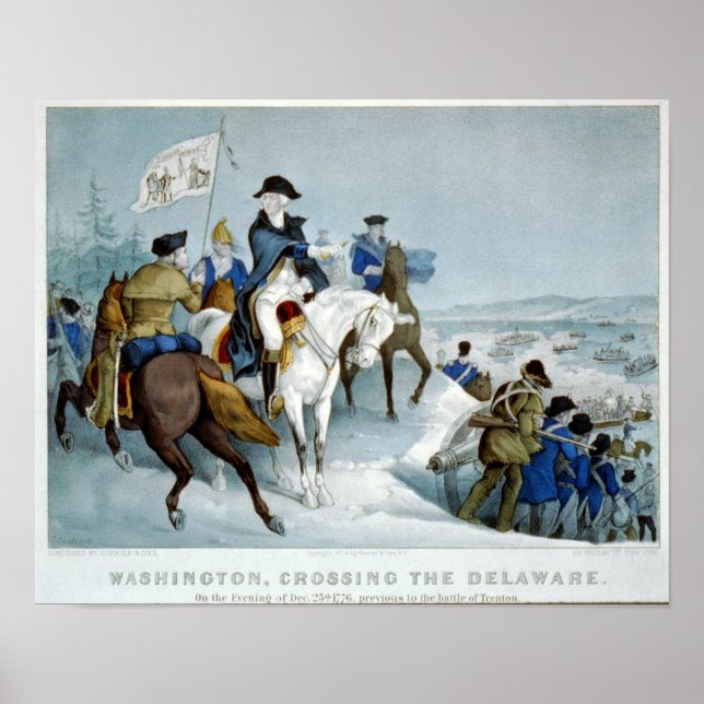 Washington überquert das Delaware Poster (Vorne)