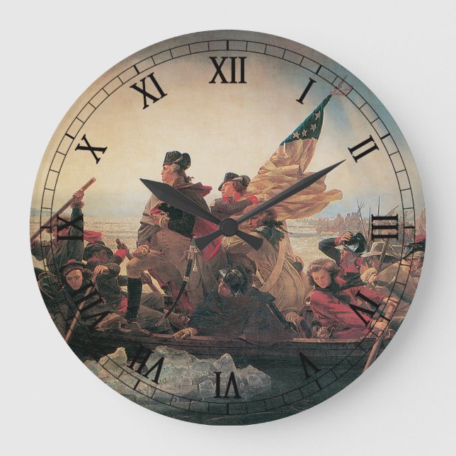 Washington überquert Delaware durch Emanuel Leutze Große Wanduhr (Vorderseite)