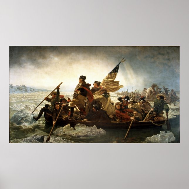Washington überquert Delaware durch Emanuel Leutze Poster (Vorne)