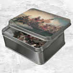 Washington überquert Delaware durch Emanuel Leutze Puzzle<br><div class="desc">Vintages Illustrations- und Transportdesign mit einem Viktorianischen Era-Gemälde mit dem Titel Washington Crossing the Delaware, 1851. Von Künstler Emanuel Leutze. Es erinnert an General George Washingtons Überquerung des eisigen Delaware-Flusses während des Amerikanischen Revolutionskrieges mit Militärsoldaten, die in der Nacht des 25. Dezember 1776 die amerikanische Flagge tragen. Diese historische Handlung...</div>
