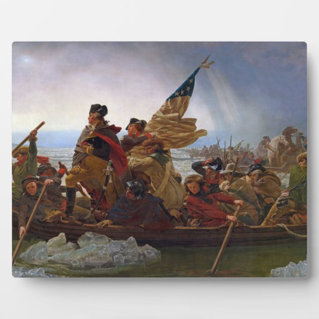 Washington überquert den Delaware Fotoplatte (Vorderseite)