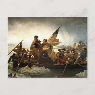 Washington überquert den Delaware Postkarte