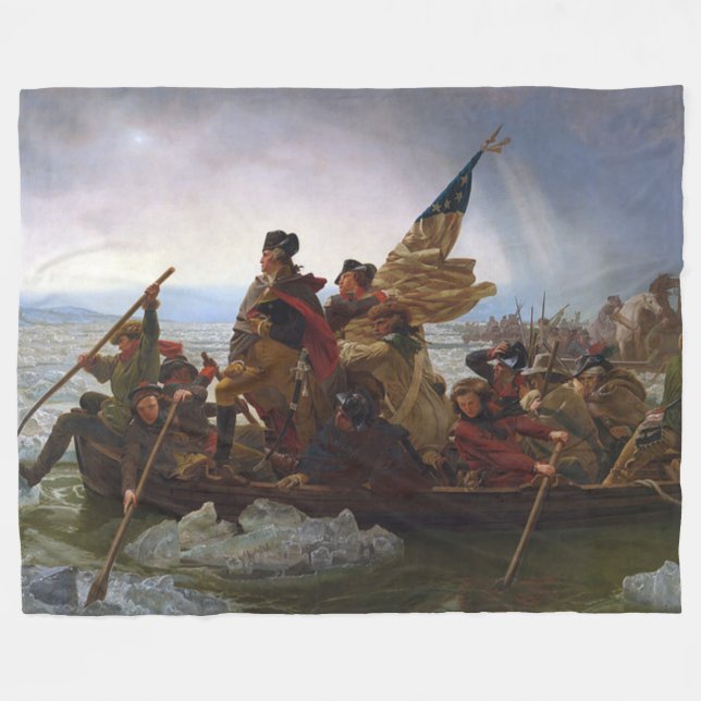 WASHINGTON ÜBERSCHREITET DIE DELEWARE FLEECEDECKE (Vorderseite (Horizontal))