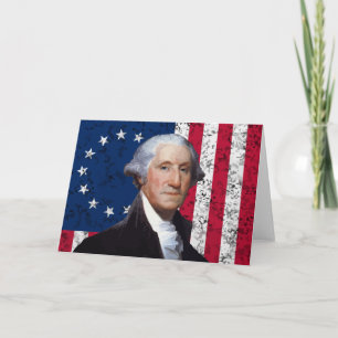 Washington und die amerikanische Flagge Karte