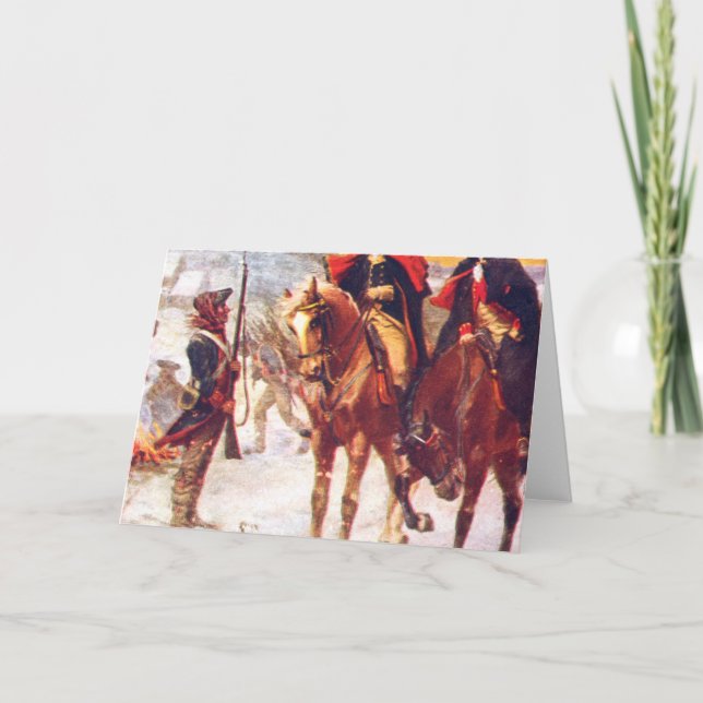 Washington und Lafayette im Valley Forge Karte (Vorderseite)