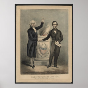 Washington und Lincoln Poster