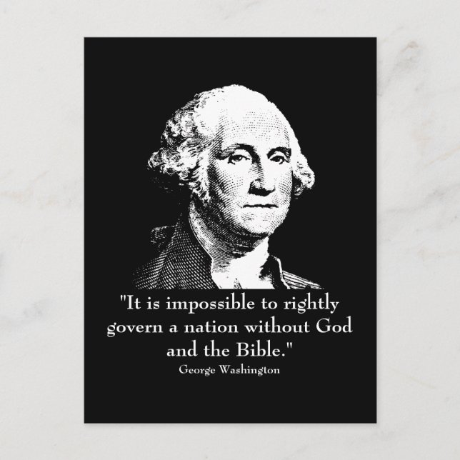 Washington und Zitat Postkarte (Vorderseite)