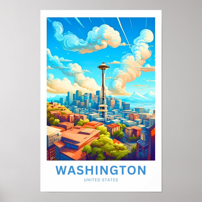 Washington United Staaten Travel Print Poster (Vorne)
