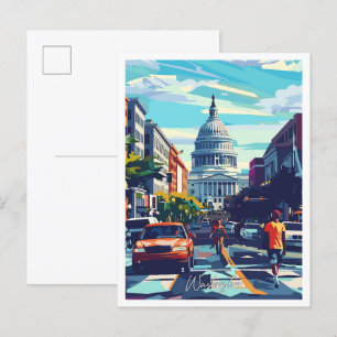 Washington United Staaten Vintage Travel Postkarte