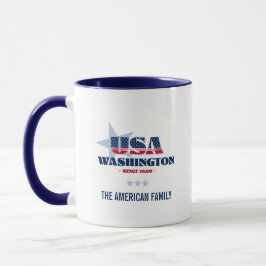 Washington USA 1889 Personalisiert Tasse