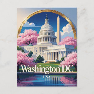 Washington USA Kapitol und Monument Reise Postkarte