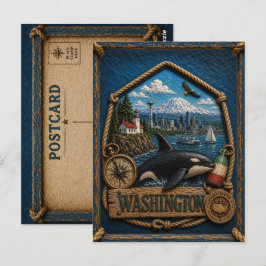 Washington Vintage Reise Postkarte