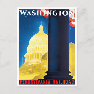 Washington Vintage-Reisepostkarte Postkarte