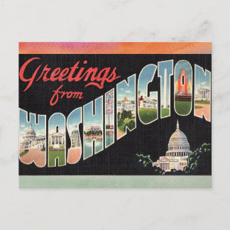 Washington Vintage Travel Postcard Postkarte