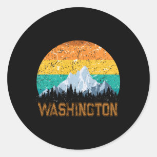 Washington Wa Liebe Staat Runder Aufkleber