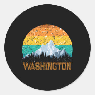 Washington Wa Liebe Staat Runder Aufkleber