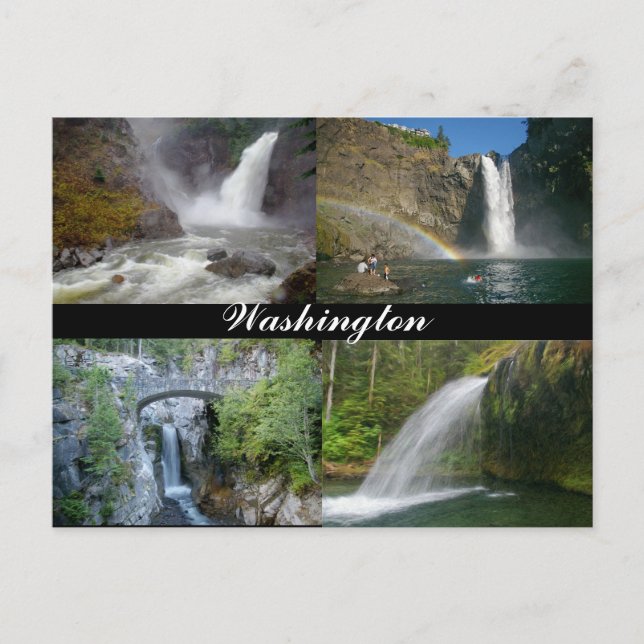 Washington Wasserfälle Postkarte (Vorderseite)
