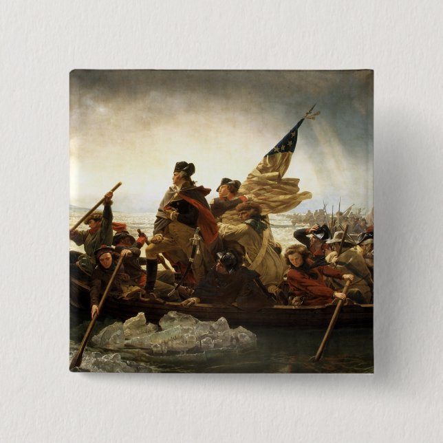 Washington, welches das Delaware - 1851 kreuzt Button (Vorderseite)