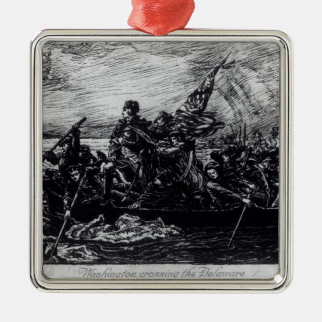 Washington, welches das Delaware kreuzt Ornament Aus Metall (Vorne)