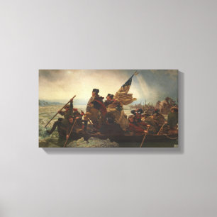Washington, welches die Delaware-Malerei kreuzt Leinwanddruck