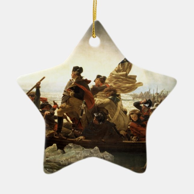 Washington, welches die Delaware-Stern-Verzierung Keramikornament (Vorne)