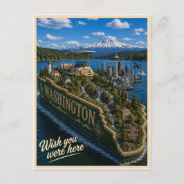 Washington | Wish You Were Here | State-Serie Postkarte