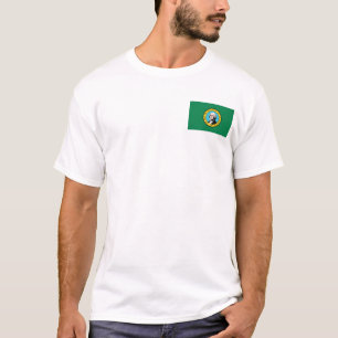 Washingtonian Flag + Map T - Shirts