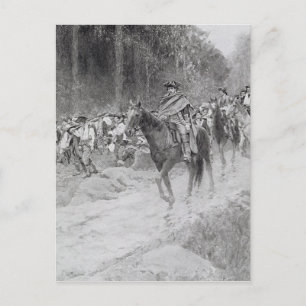 Washingtons Rückzug aus großen Wiesen Postkarte