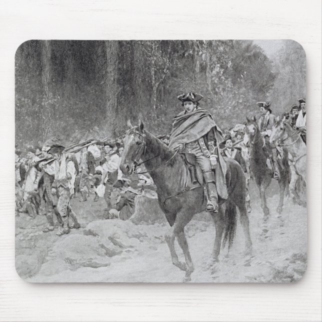 Washingtons Rückzug von den großen Wiesen Mousepad (Vorne)