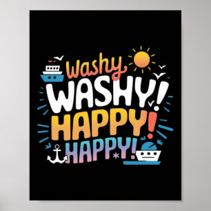 Washy Funny Family Cruise Schifffahrt Kreuzfahrt 2 Poster