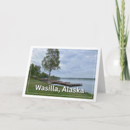 Wasilla Alaska Dock Blank Grußkarte Dankeskarte