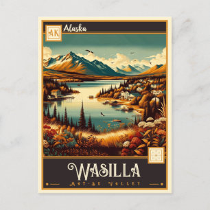 Wasilla, Alaska Vintage Postkarte
