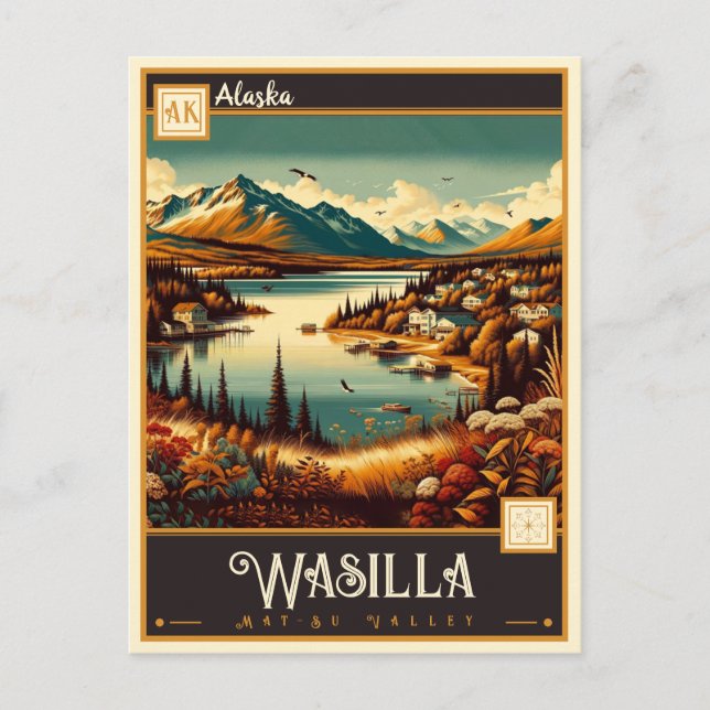 Wasilla, Alaska | Vintage Postkarte (Vorderseite)