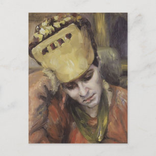 Wasily Surikov - Portrait einer Frau mit Kokoshnik Postkarte