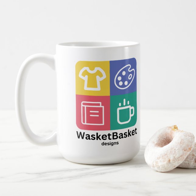 WasketBasket Designs Coffee Tasse (Mit Donut)