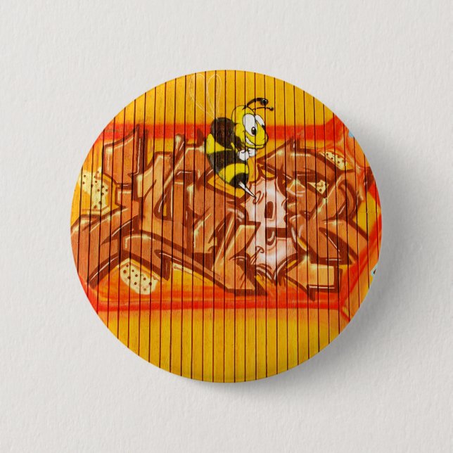 Wasp Graffiti Wall Button (Vorderseite)
