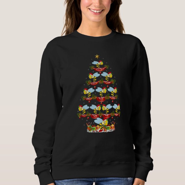 Wasp  Xmas Holiday Santa Wasp Christmas Tree Sweatshirt (Vorderseite)