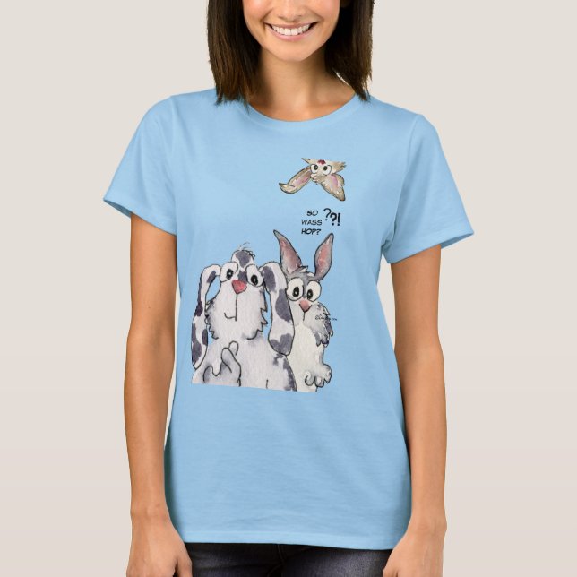 Wass Hop? 3 Cartoon Rabbits Custom Shirt (Vorderseite)