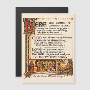 Wassail ist ein traditionelles alkoholisches Heißg Magnetkarte