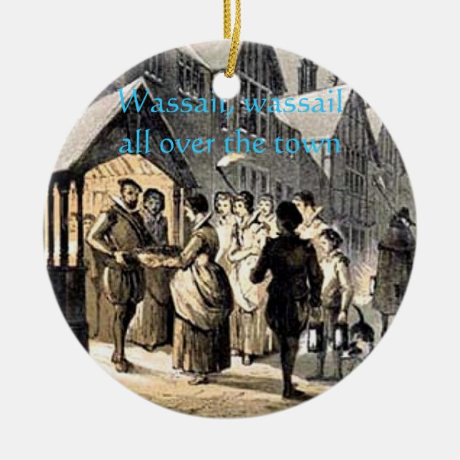 Wassailing Verzierung Keramikornament (Vorne)