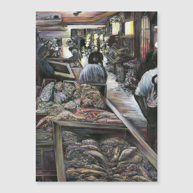 Wasser, aber geküsst mit Wüstenwind, Jerusalem Magnetkarte (Vorderseite)