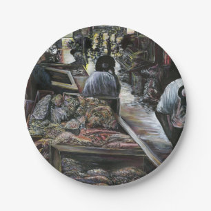 Wasser, aber geküsst mit Wüstenwind, Jerusalem Pappteller