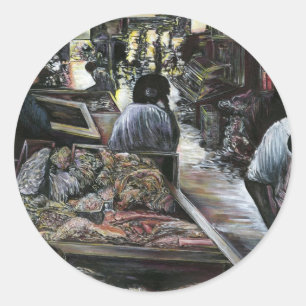 Wasser, aber geküsst mit Wüstenwind, Jerusalem Runder Aufkleber