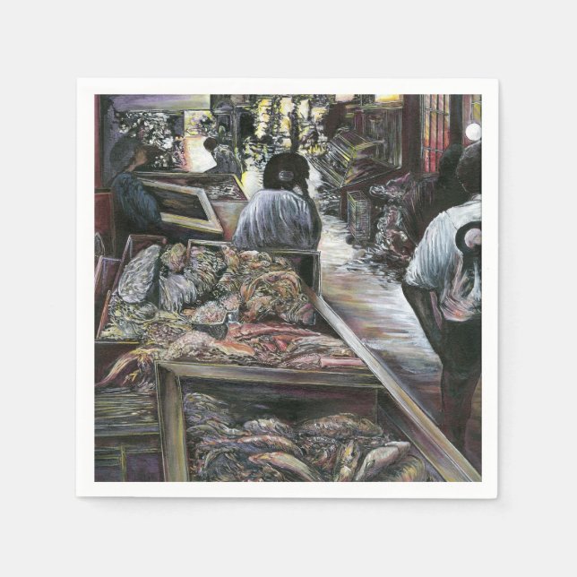 Wasser, aber geküsst mit Wüstenwind, Jerusalem Serviette (Vorderseite)