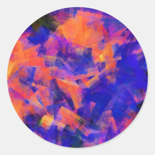 WASSER ABSTRAKT 1 RUNDER AUFKLEBER