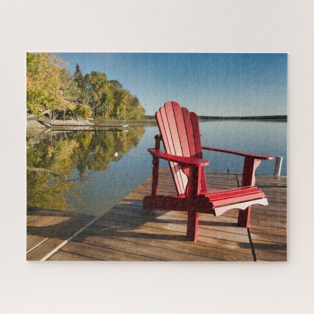 Wasser | Adirondack-Vorsitz am See (Horizontal)