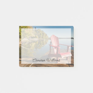 Wasser   Adirondack-Vorsitz am See Post-it Klebezettel