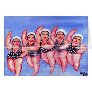 Wasser Aerobic Divas Fun Whimsical Chubby