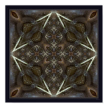 Wasser-Agglomerat Edelstein Fraktal-Kunstposter